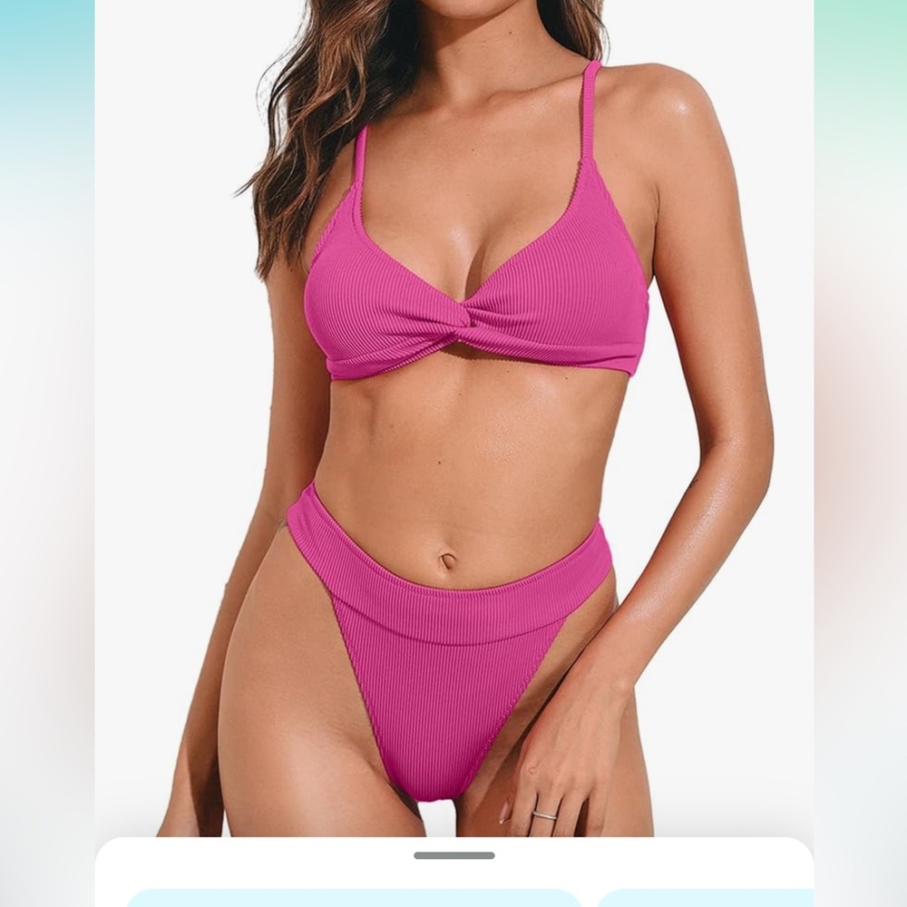 Zaful pink bikini set